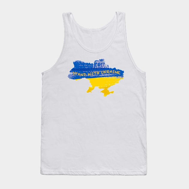 Stand with Ukraine Tank Top by Gogodzy